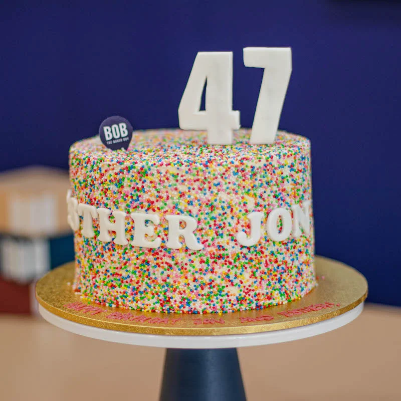 Rainbow Funfetti Sprinkles Cake
