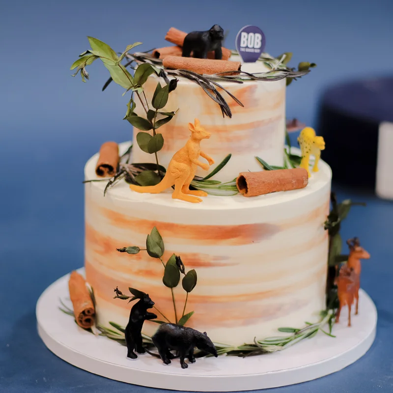 Rustic Safari Animal Game Drive Cake