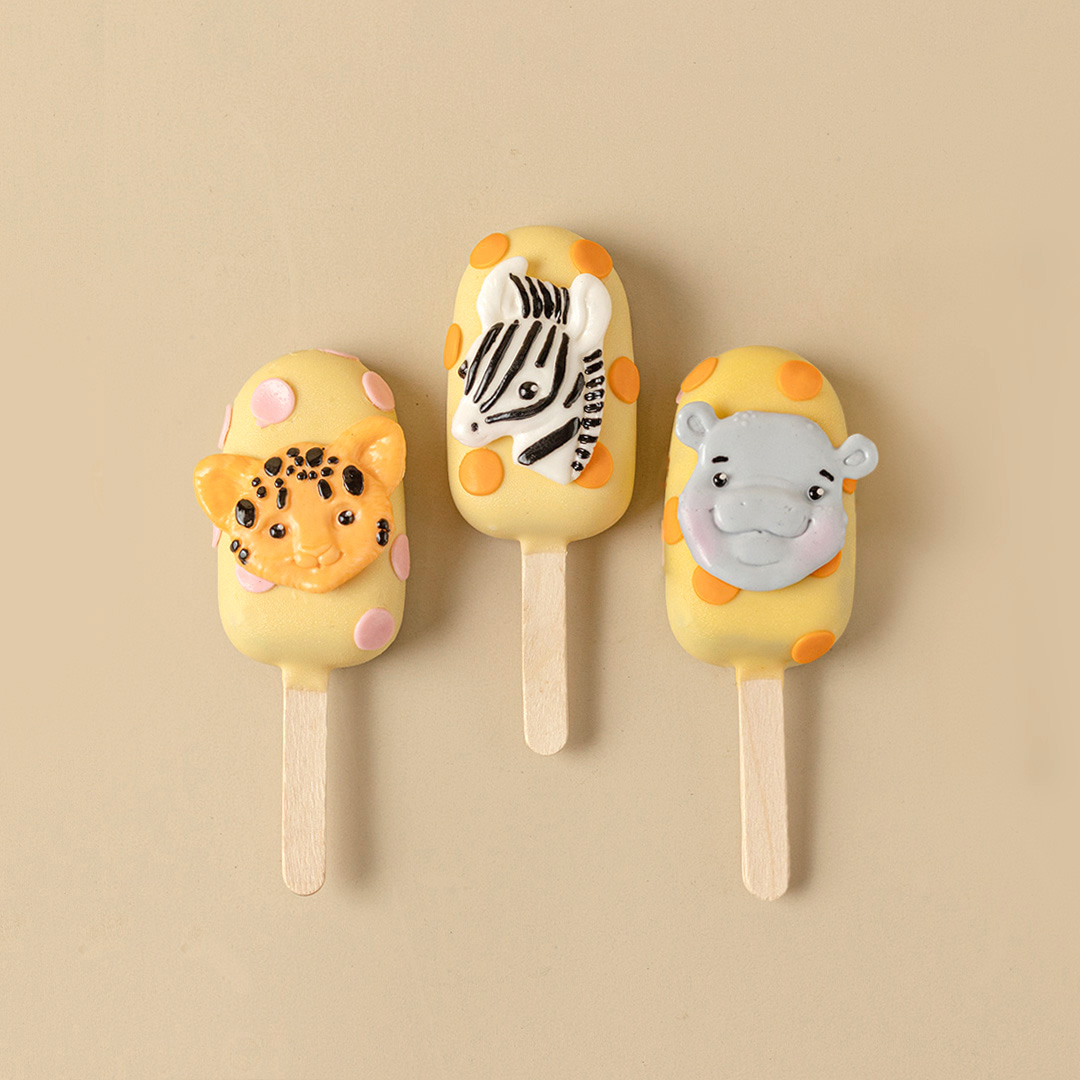 Safari Animal Cake Pops (3 pcs)