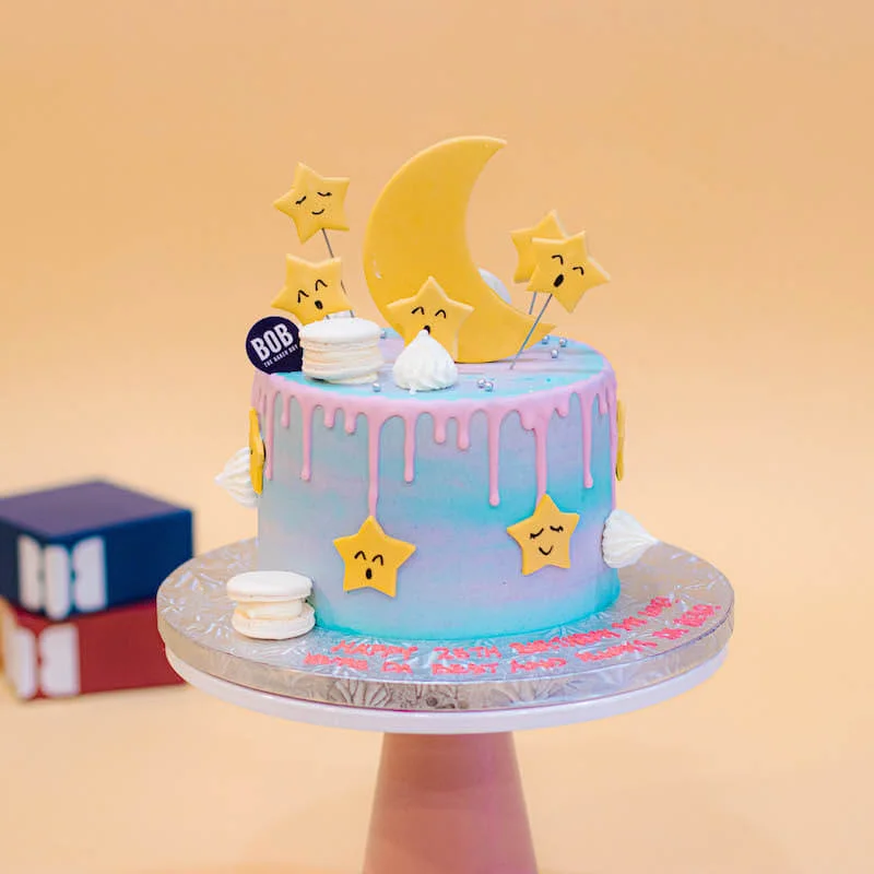 Stars and Moon Rainbow Paddlepop Cake
