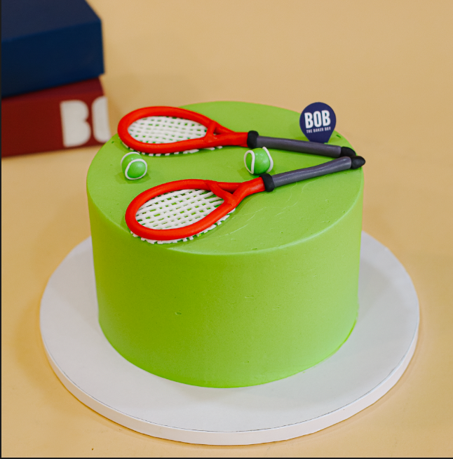 Tennis Racket Cake with Tennis Ball