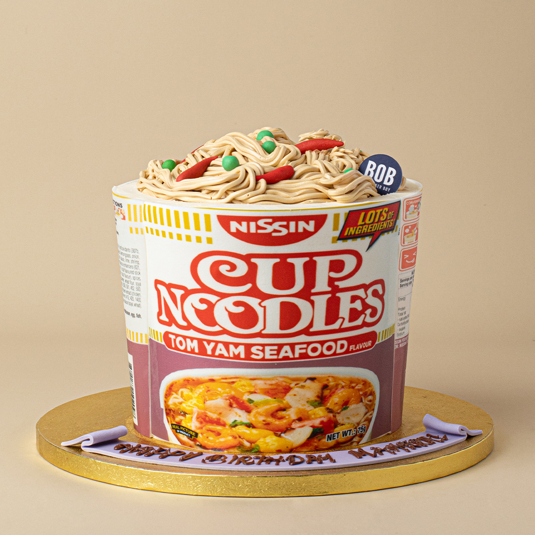Tom Yam Seafood Cup Noodle Cake