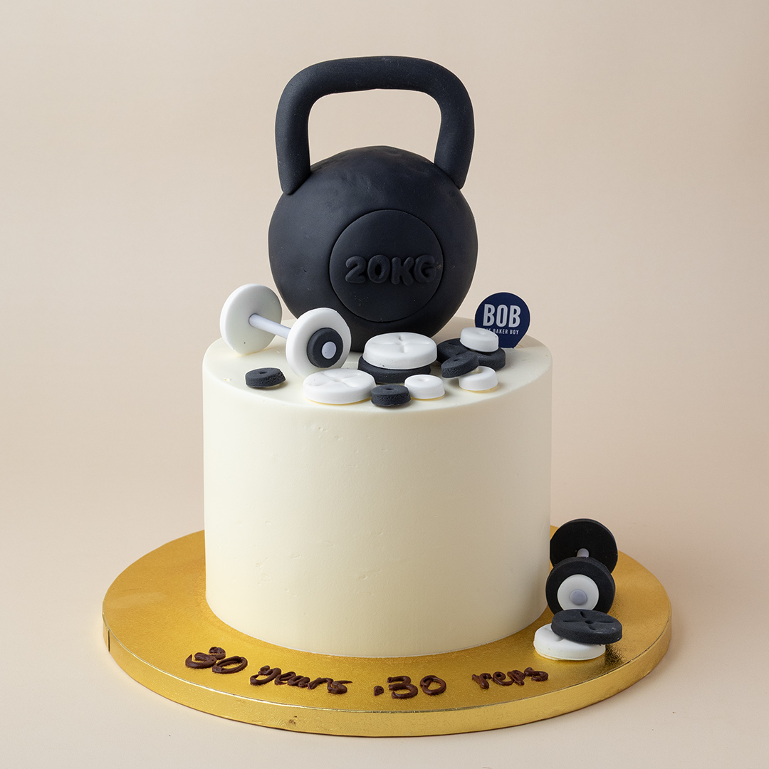 Weight Lifting Kettlebell Cake