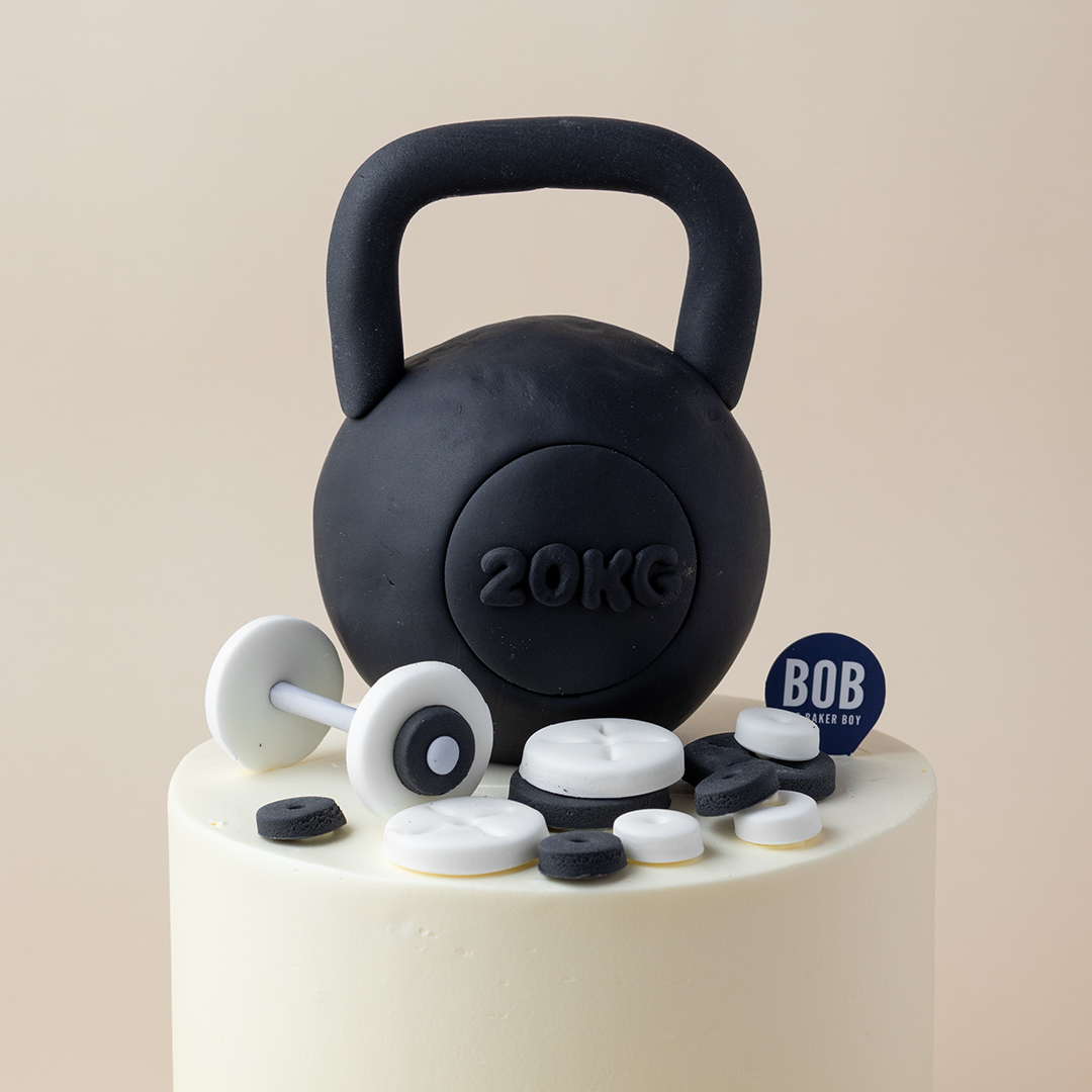 Weight Lifting Kettlebell Cake