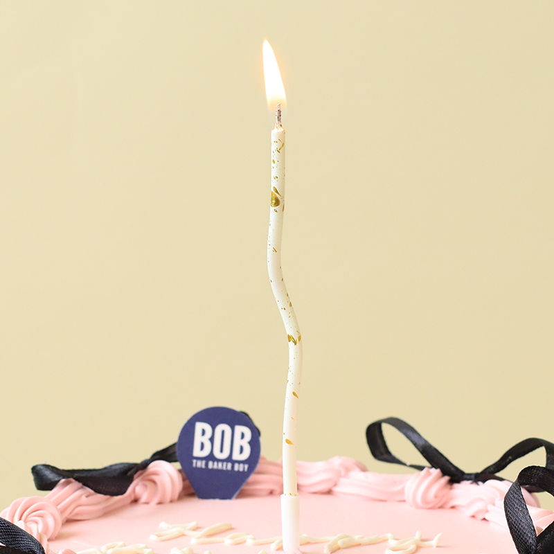 White Wavy Candle