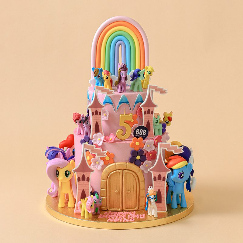 Colourful My Little Pony Rainbow Cake