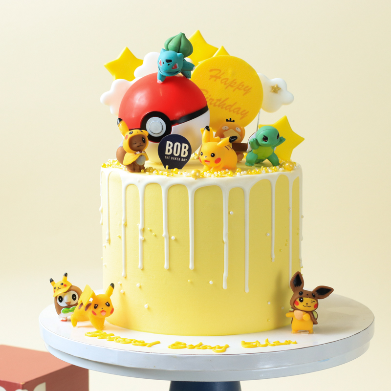 Pokemon Pikachu and Pokeball Cake