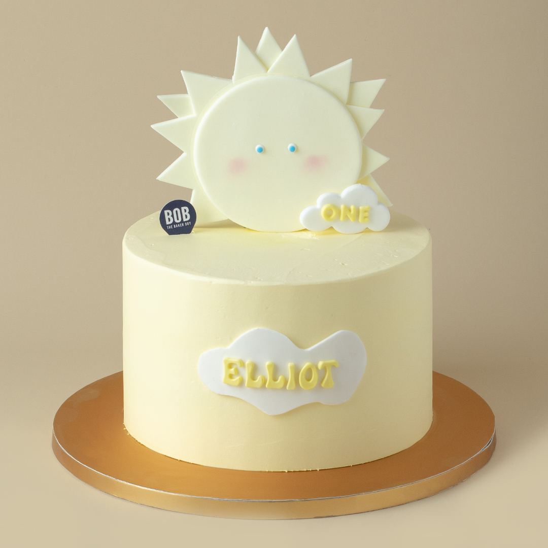 3D Cute Yellow Sun Cake