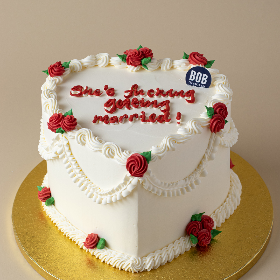 3D Heart Shaped Korean Vintage Cake