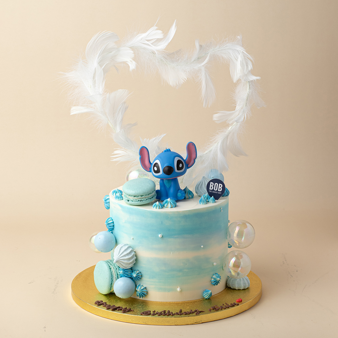 Baby Blue Stitch Birthday Cake