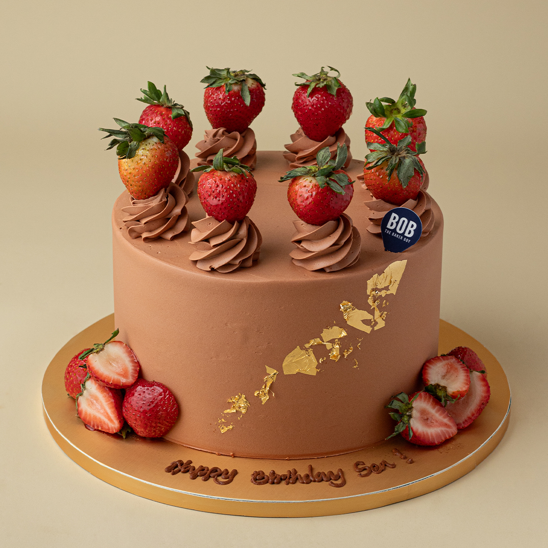 Chocolate Kissed Strawberry Cake