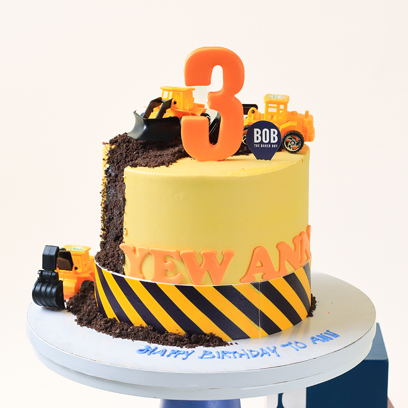 Construction Excavator Digger Cake