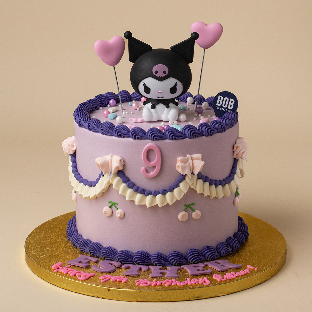 Cute Purple Vintage-style Kuromi Cake