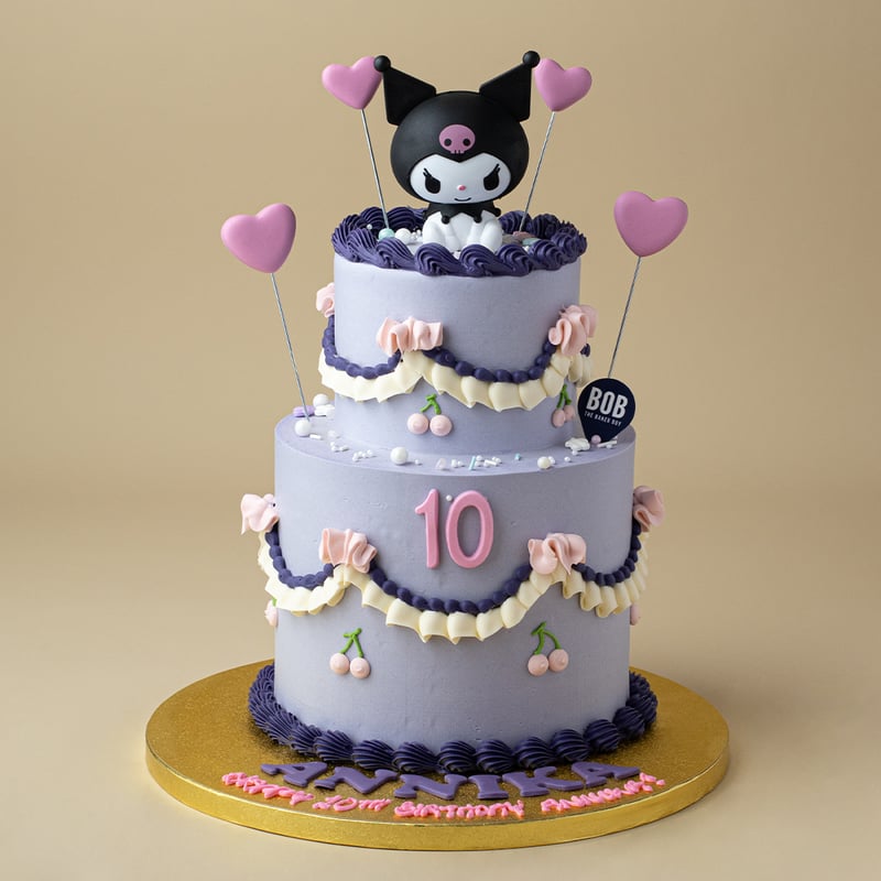 Cute Purple Vintage-style Kuromi Cake