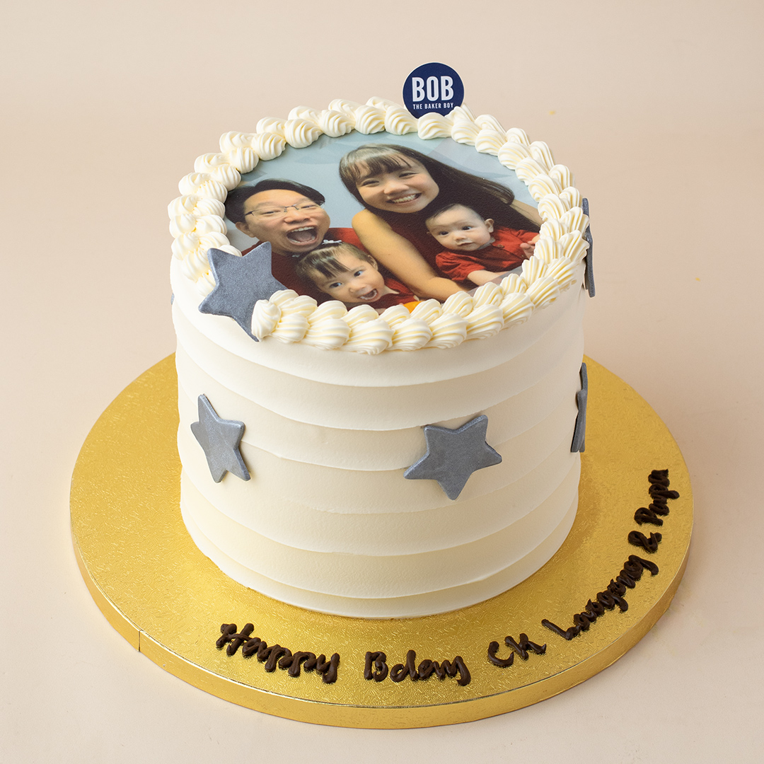 Edible Printed Cake with Stars
