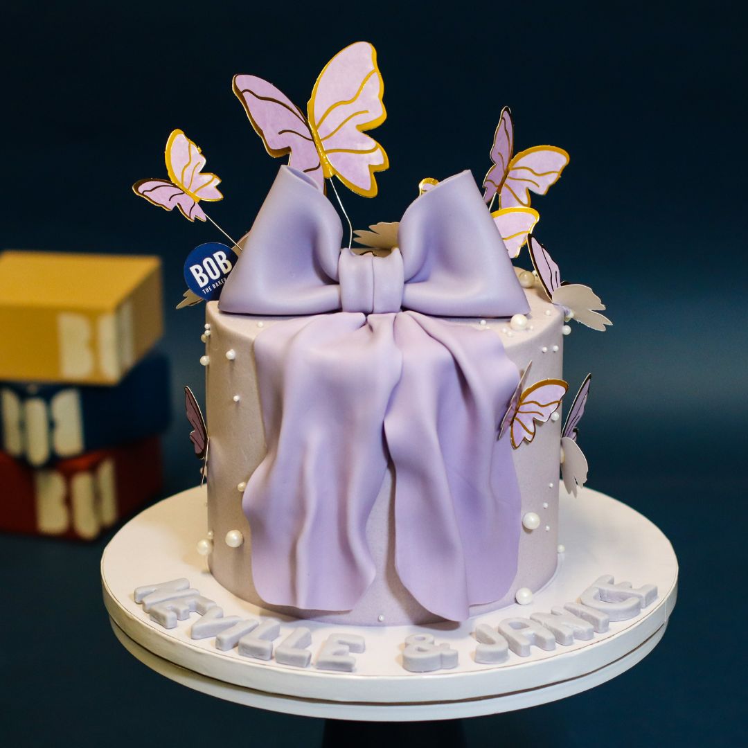 Enchanted Purple Fairy Bow Cake