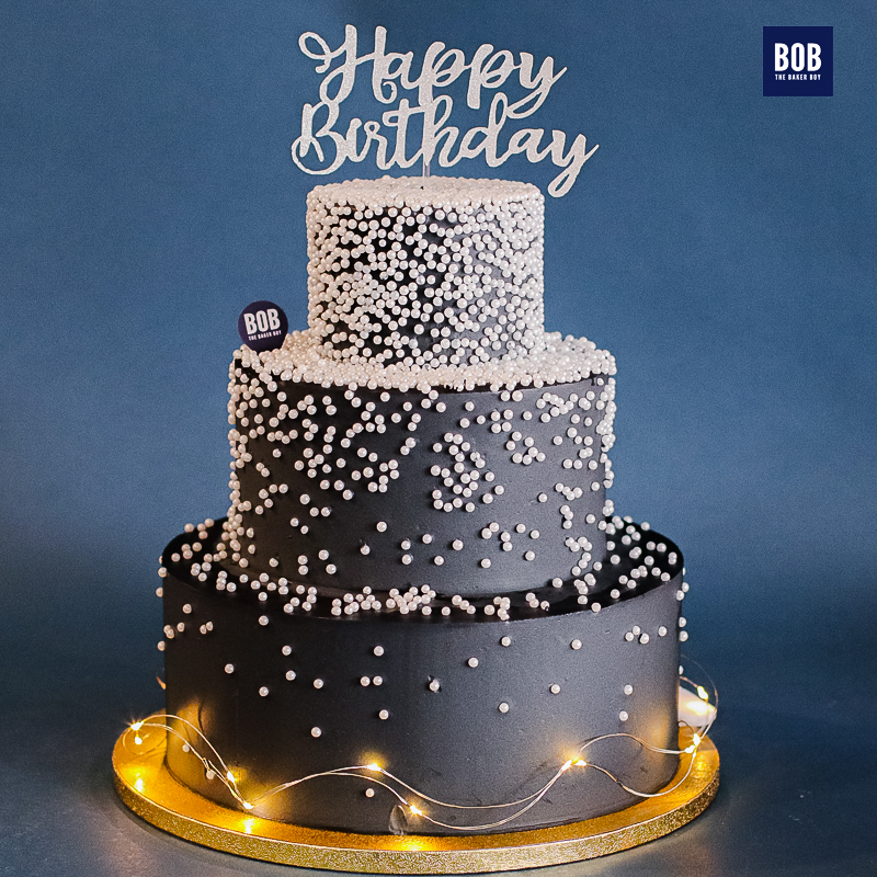 Glitz and Glam Pearls Birthday Cake
