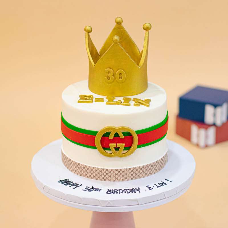 Gucci Inspired Birthday Cake