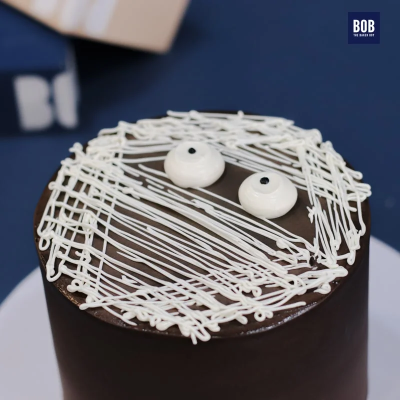 Halloween Bandaged Mummy Cake