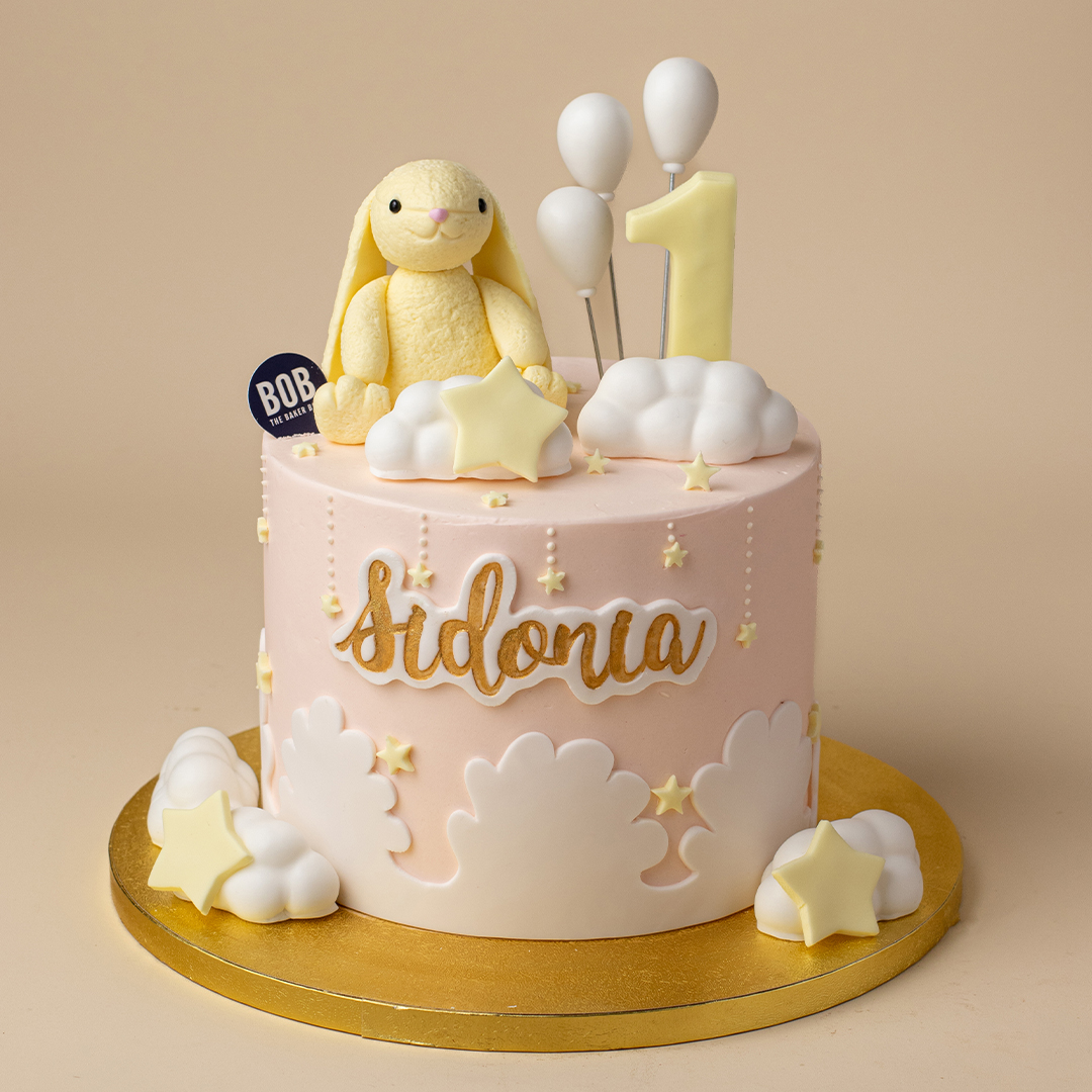 JellyCat Bunny Cake with Balloons