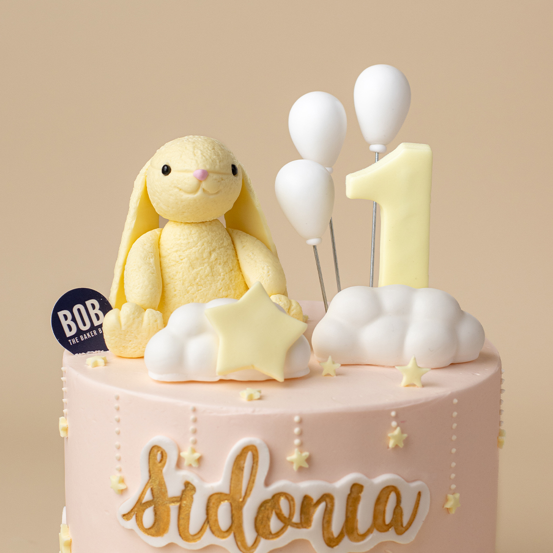JellyCat Bunny Cake with Balloons