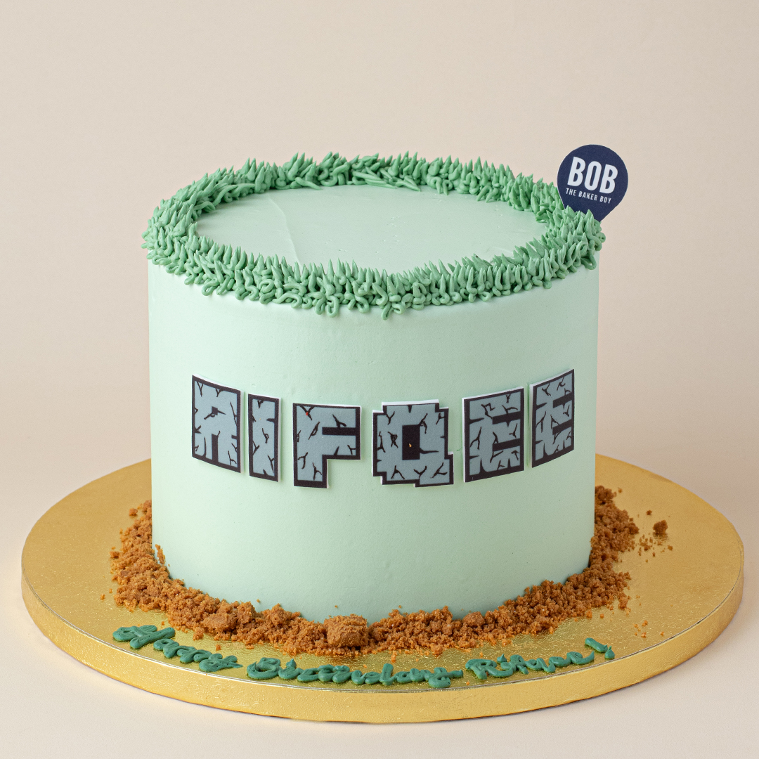 Minimalist Minecraft Cake