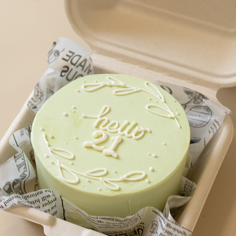 Minty Green Celebration Bento Cake