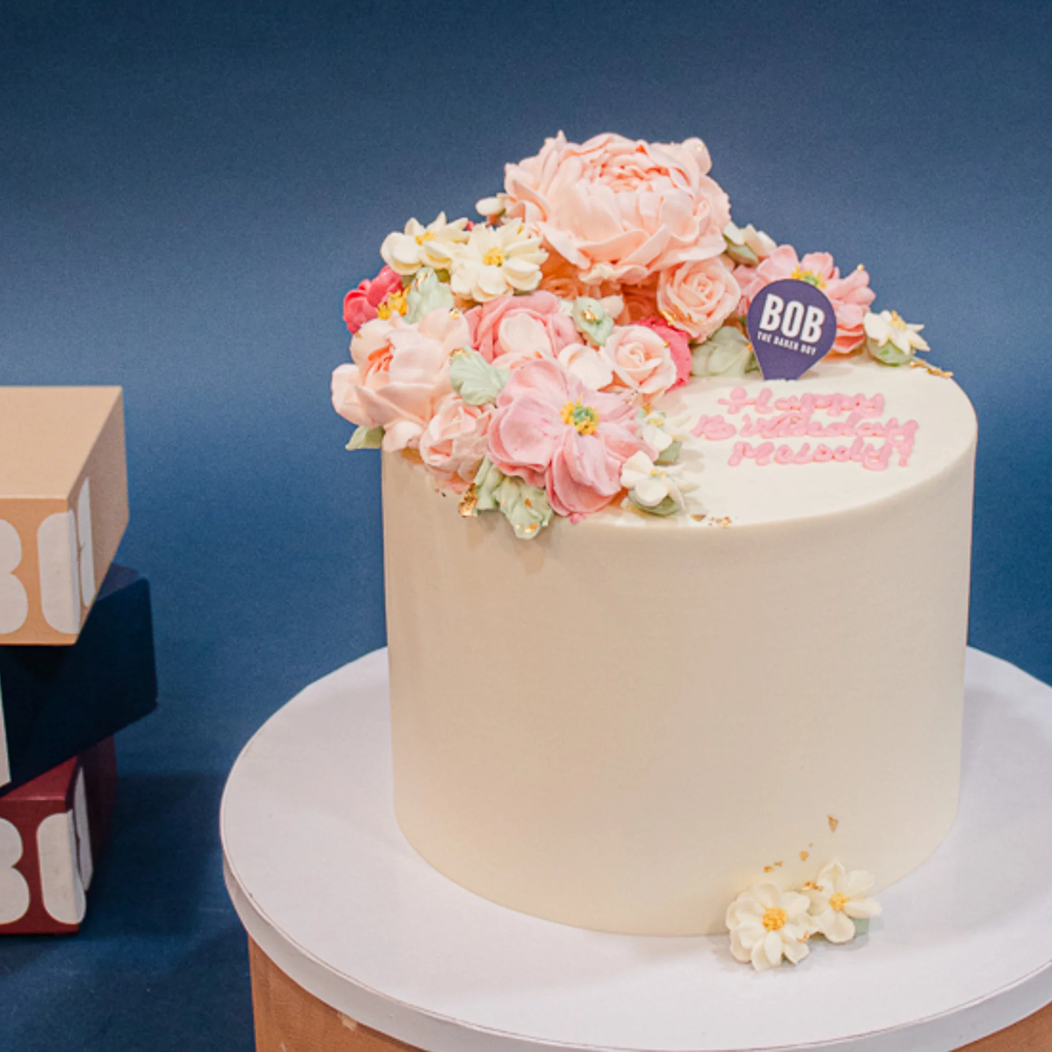 Pastel Pink Buttercream Floral Cake