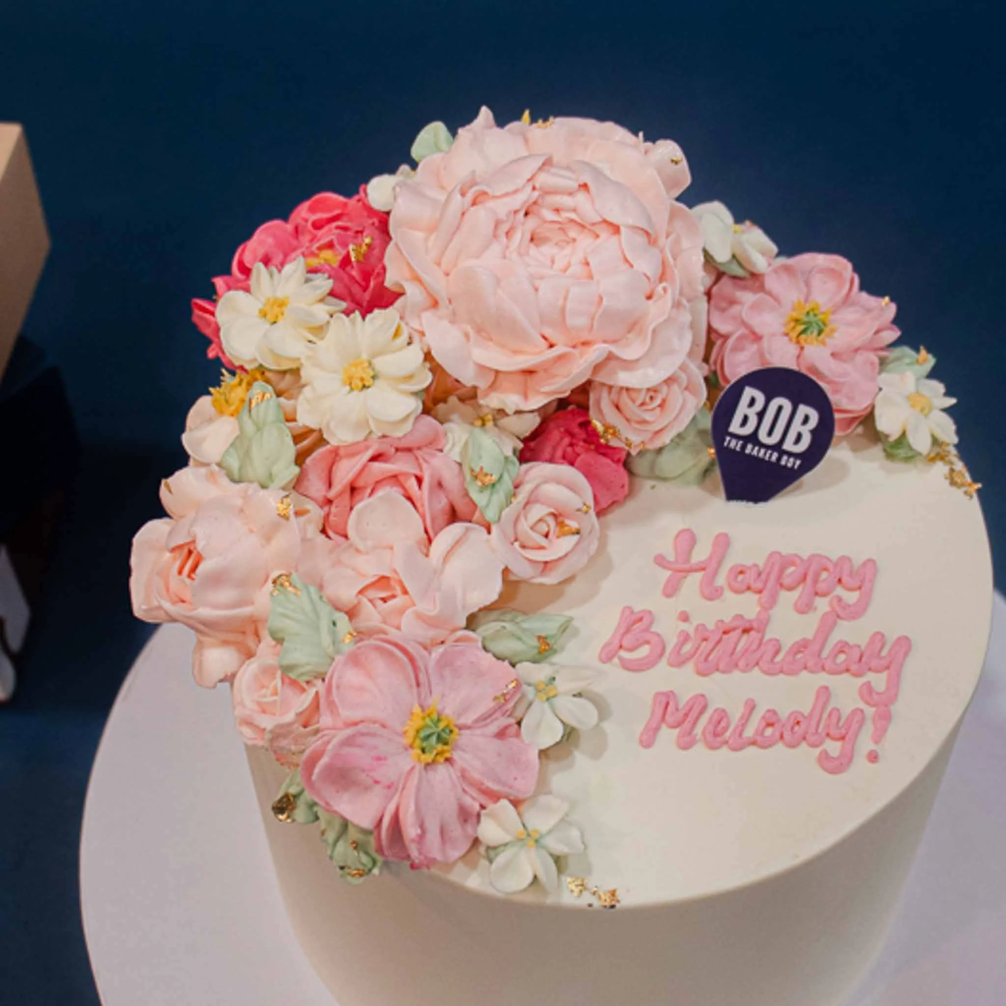 Pastel Pink Buttercream Floral Cake