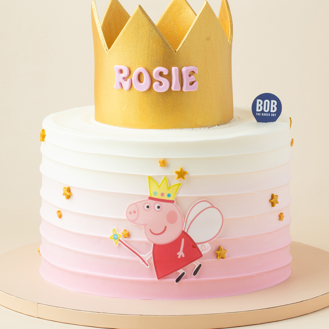 Peppa Pig Crown and Wand Cake