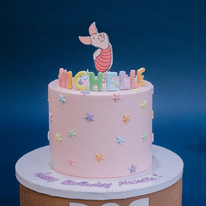 Piglet Cake in Pastel Pink