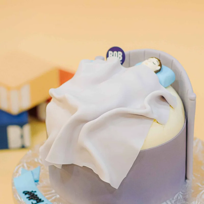 Sleeping Man Bed Themed Cake