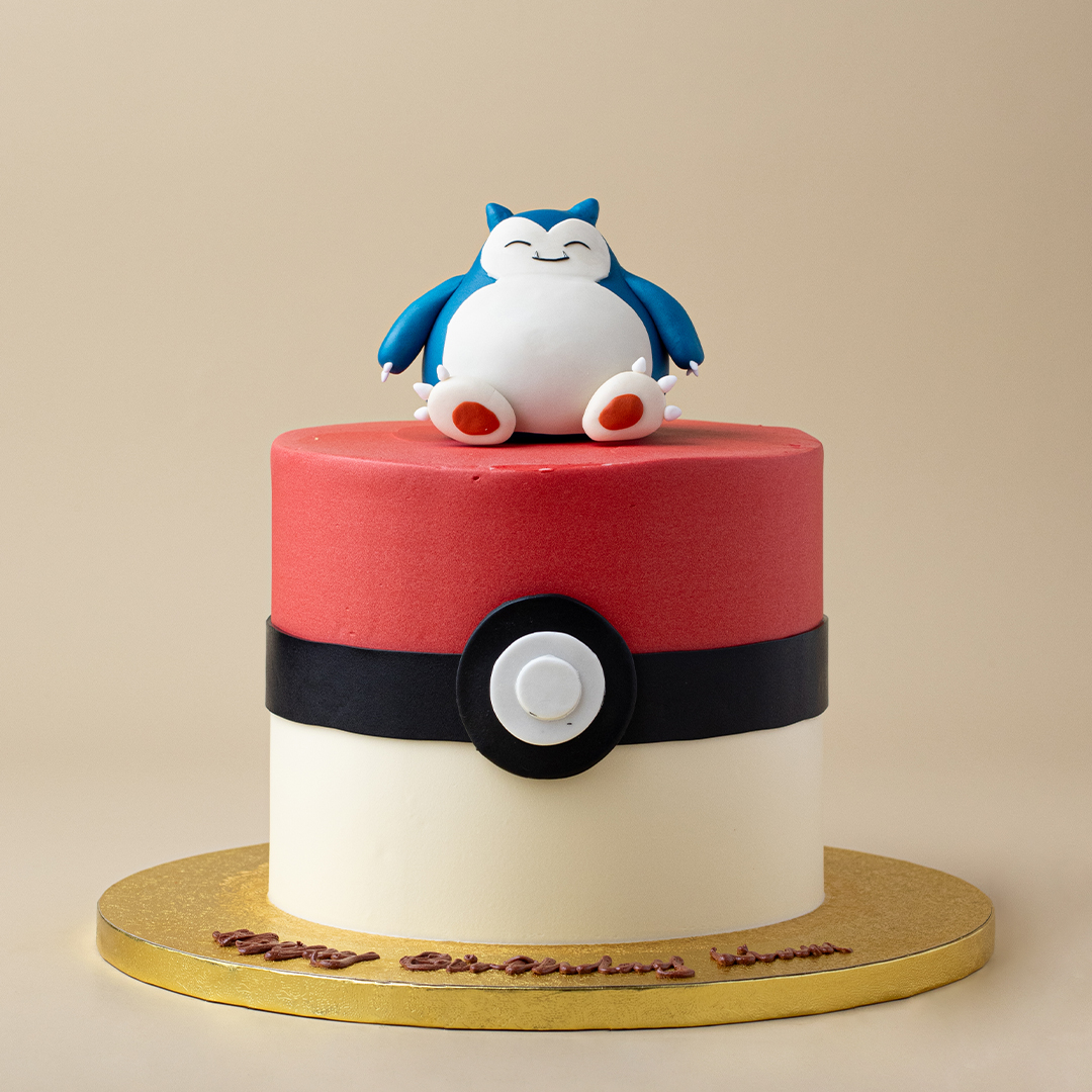 Snorlax Pokeball Pokemon Cake