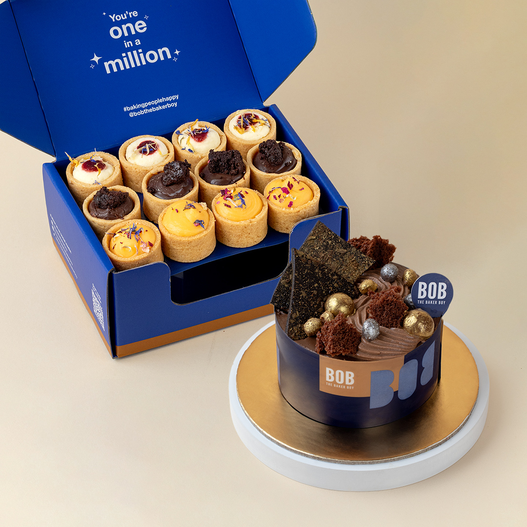 Mini Classic Cake and Assorted Mini Tarts Bundle